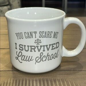 You Can't Scare Me - I Survived Law School White Mug